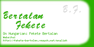 bertalan fekete business card